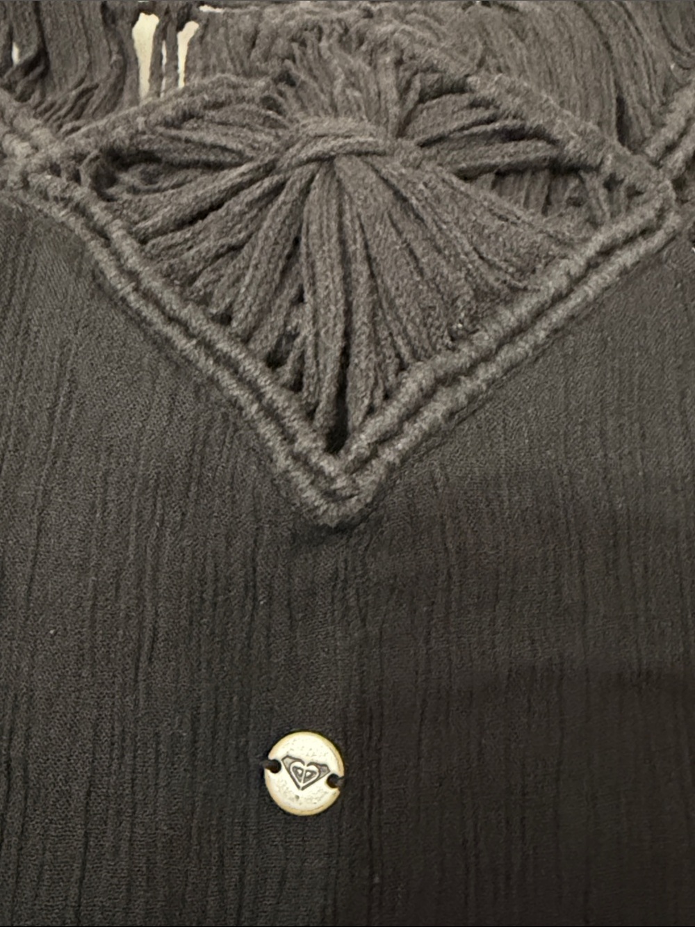 Roxy Black Crochet Yoke Maxi Dress - Picture 11 of 13